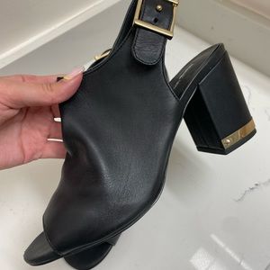 Topshop leather heeled sandals. Size 8.5